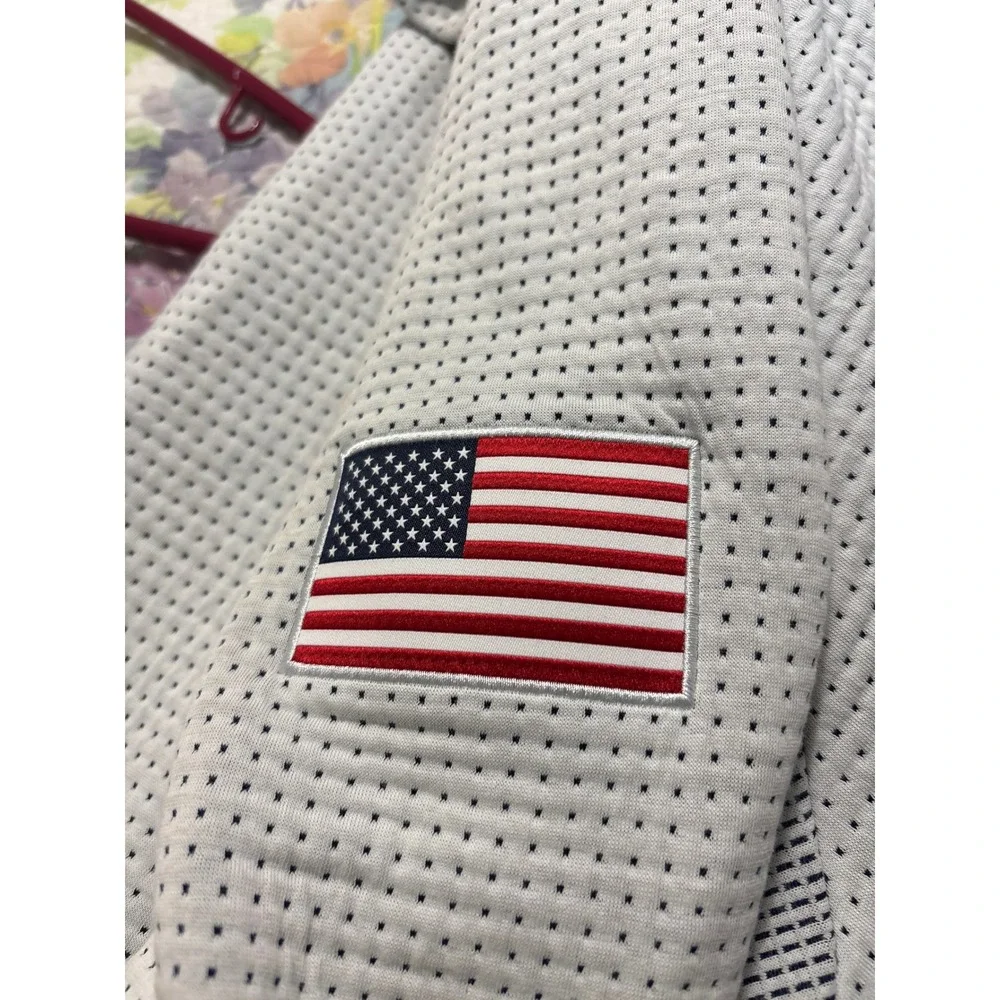 Nike Team USA Olympic Tech Knit Hoodie Jacket White Grey Cropped Mens Medium - Picture 9 of 10